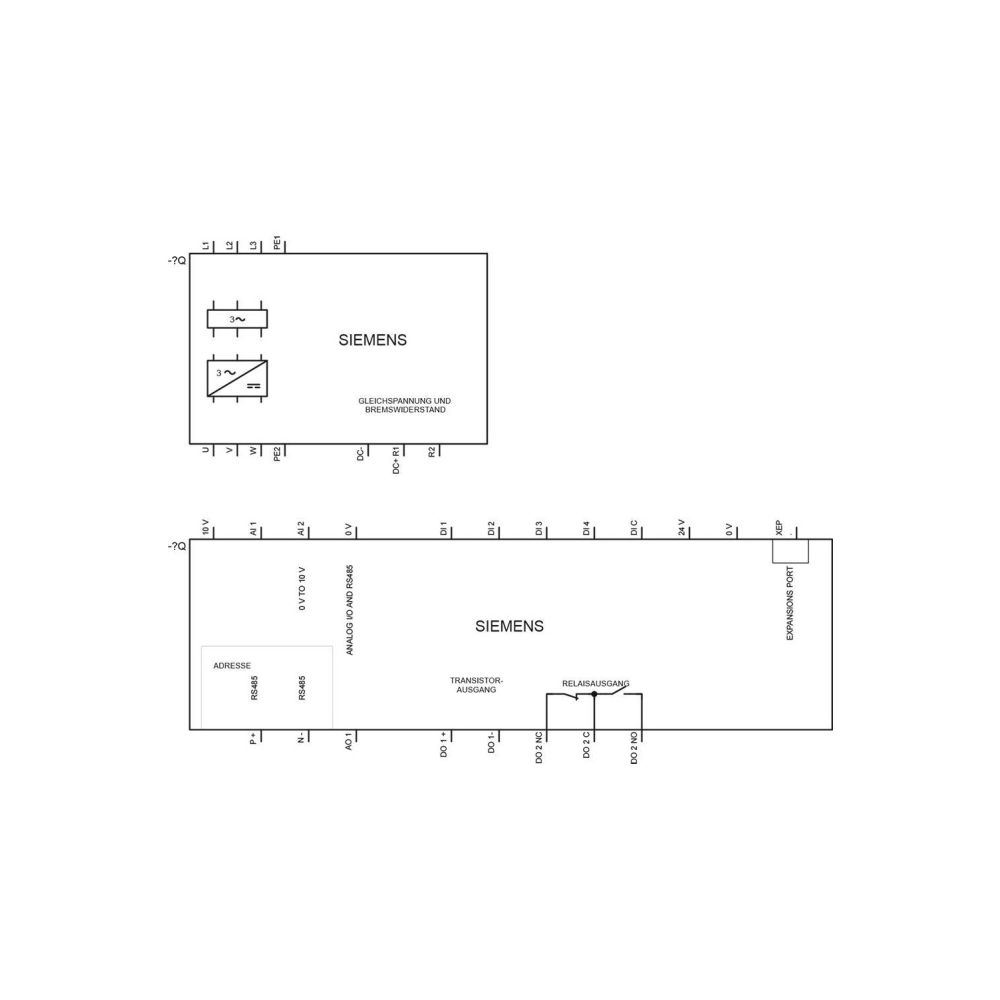 Siemens Frequenzumrichter SINAMICS V20 7,5kW 3AC 380-480V 16,5A 206,5x240x172... SIEMENS-6SL32105BE275CV0 6940408102781 (Abb. 3)