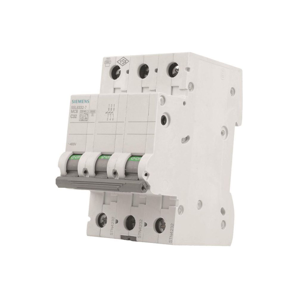 Siemens Leitungsschutzschalter 3-polig C 32A 6kA 3 TE 5SL6332-7... SIEMENS-5SL63327 4001869388793 (Abb. 6)