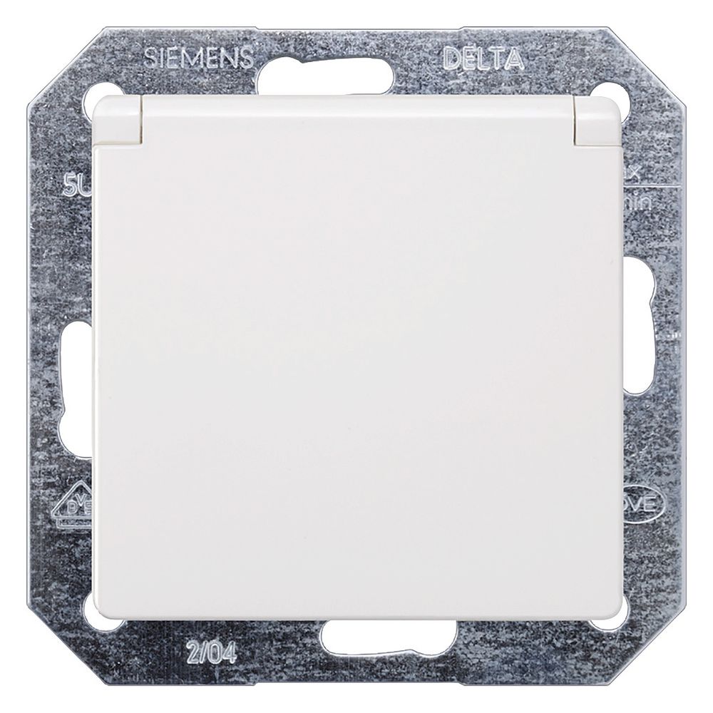 Siemens DELTA i-system Schutzkontaktsteckdose mit Klappdeckel 16A 250V Titanweiß 70x70... SIEMENS-5UB1917 4001869270098 (Abb. 4)