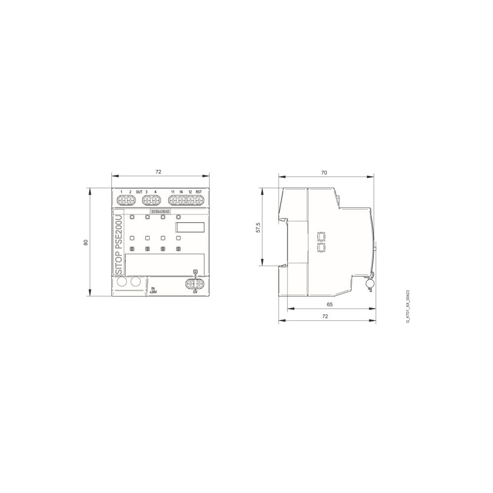 Siemens SITOP PSE200U Selektivitätsmodul 4-kanalig 24VDC 0,5A Schraubanschluss 80... SIEMENS-6EP19612BA11 4025515152651 (Abb. 3)