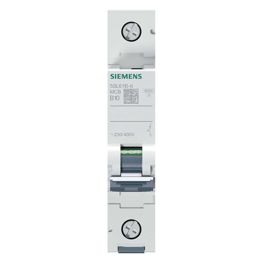 Siemens Leitungsschutzschalter 5SL6110-6 1-polig B 10A 6kA 230/400V AC IP20... SIEMENS-5SL61106 4001869388281 (Abb. 12)