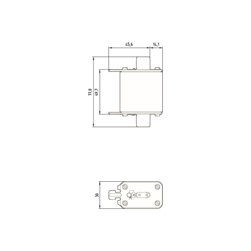 Siemens NH-Sicherungseinsatz NH00 125A 500V AC 250V DC gG Stirnkennmelder 3NA3832... SIEMENS-3NA3832 4001869057255 (Abb. 2)