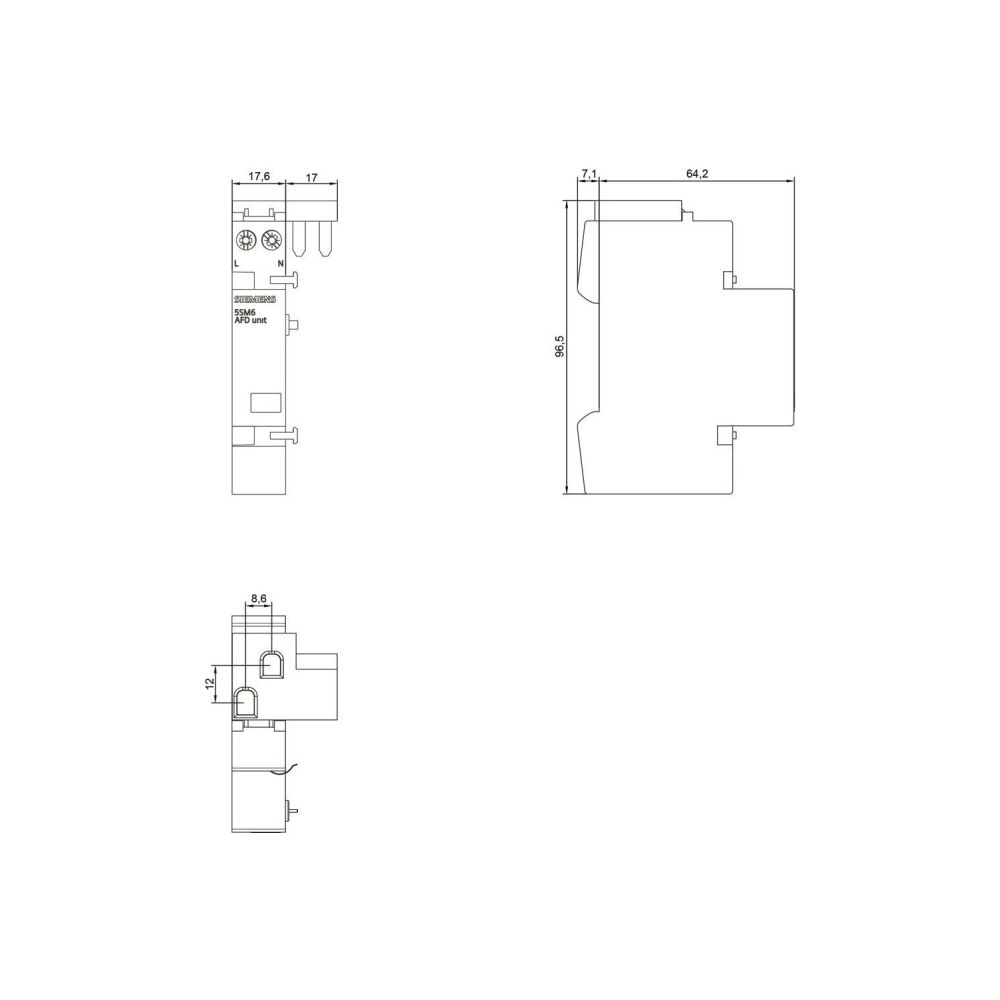 Siemens Brandschutzschalter-Block 5SM6011-2 16A 230V 1TE für LS-Schalter... SIEMENS-5SM60112 4001869525785 (Abb. 3)
