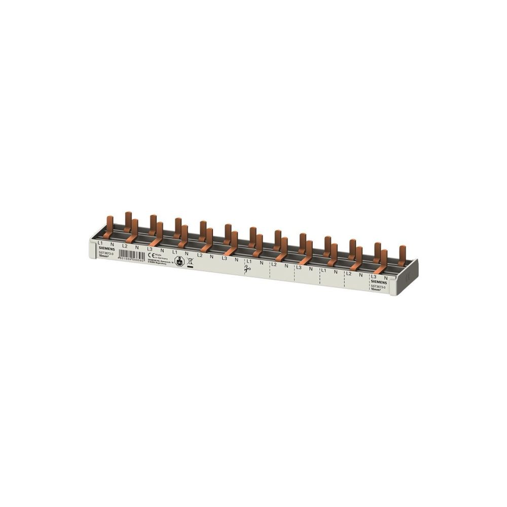 Siemens Stiftsammelschiene 10mm2 3p/N für 12x AFDD-LS 12TE 218mm 5ST3673-0... SIEMENS-5ST36730 4001869566580 (Abb. 2)