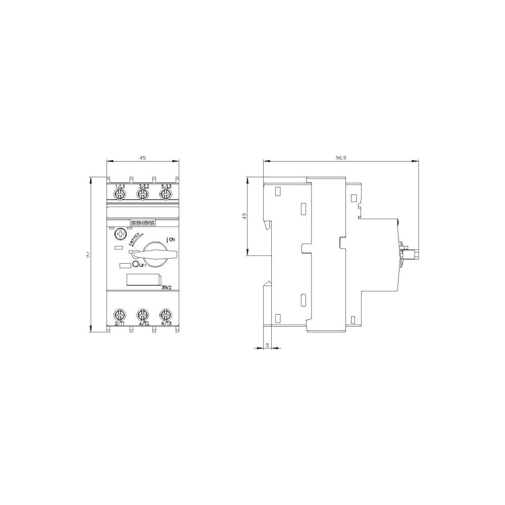 Siemens Motorschutzschalter 3RV2011-1HA10 S00 5,5-8A Class 10 Schraubanschluss 97... SIEMENS-3RV20111HA10 4011209712485 (Abb. 4)