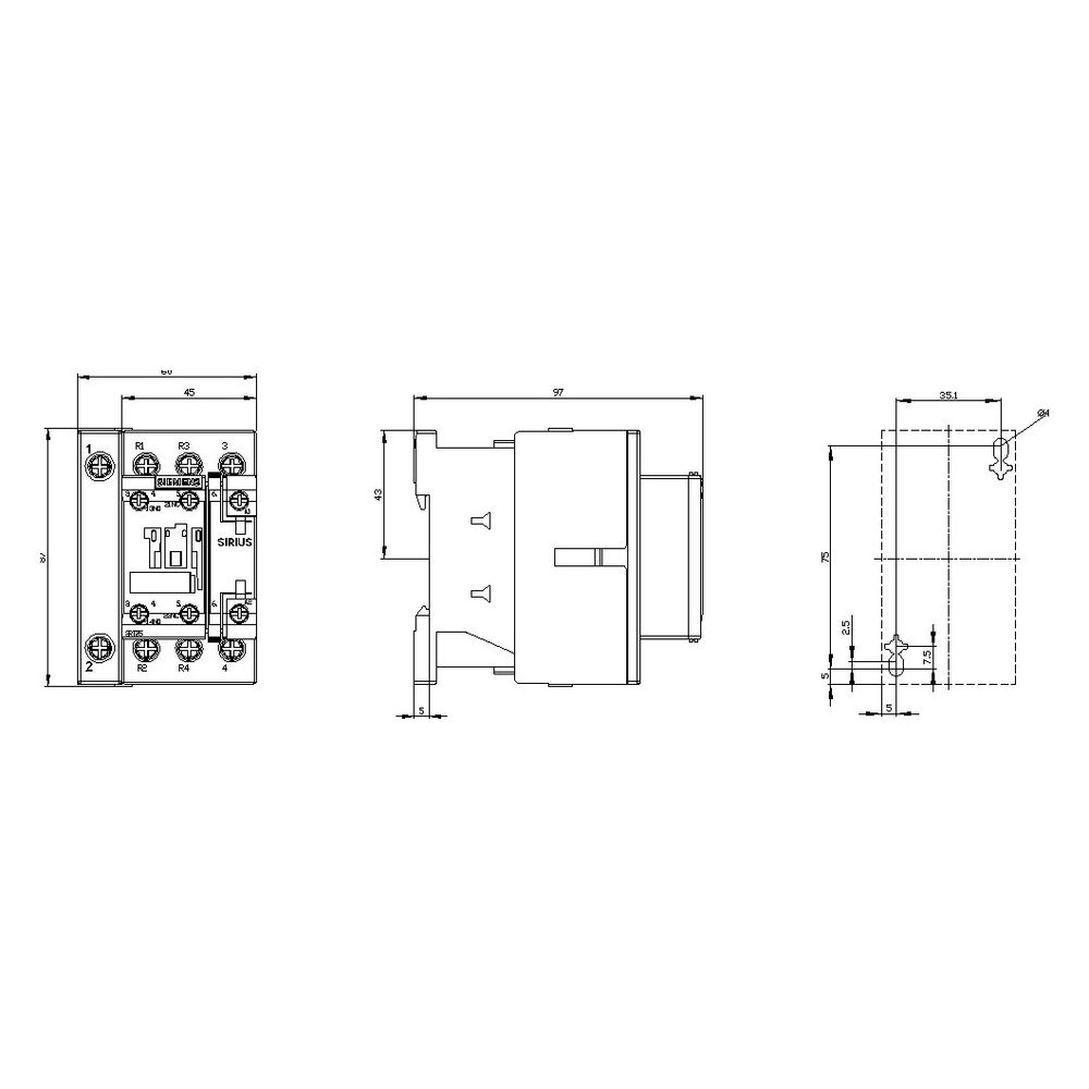 Siemens SIRIUS Leistungsschütz 3RT2526-1AP00 11kW 25A 2S/2Ö 230V AC Schraubanschl... SIEMENS-3RT25261AP00 4011209834842 (Abb. 3)