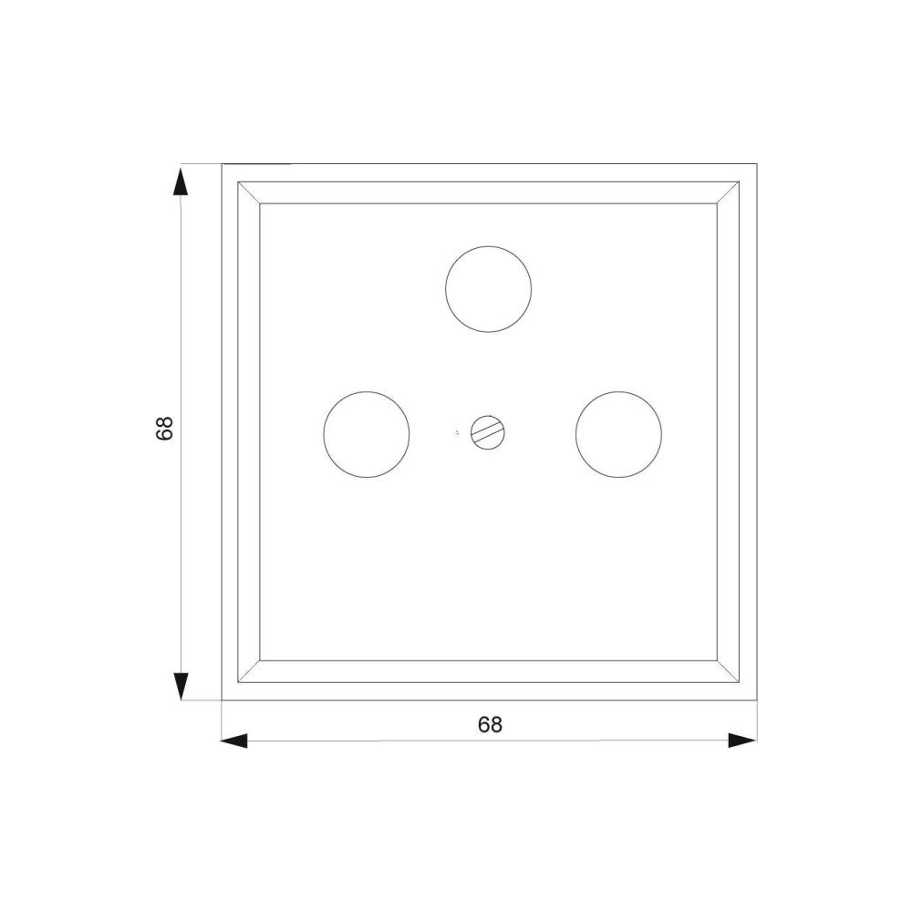 Siemens DELTA style Antennen-Zentralplatte 68x68mm Titanweiß 5TG1338... SIEMENS-5TG1338 4001869219905 (Abb. 2)