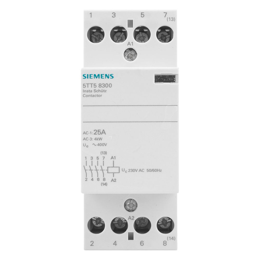 Siemens Insta Schütz 5TT58300 4 Schließer 25A 230V AC 2TE IP20 5TT5830-0... SIEMENS-5TT58300 4001869343969 (Abb. 8)