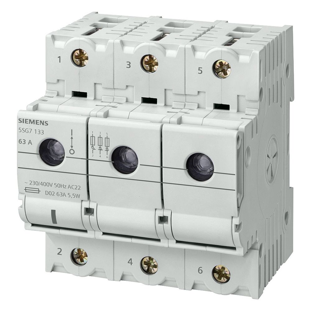 Siemens MINIZED Lasttrennschalter 5SG7133 3-polig 63A 400V für NEOZED D02... SIEMENS-5SG7133 4001869319254 (Abb. 3)