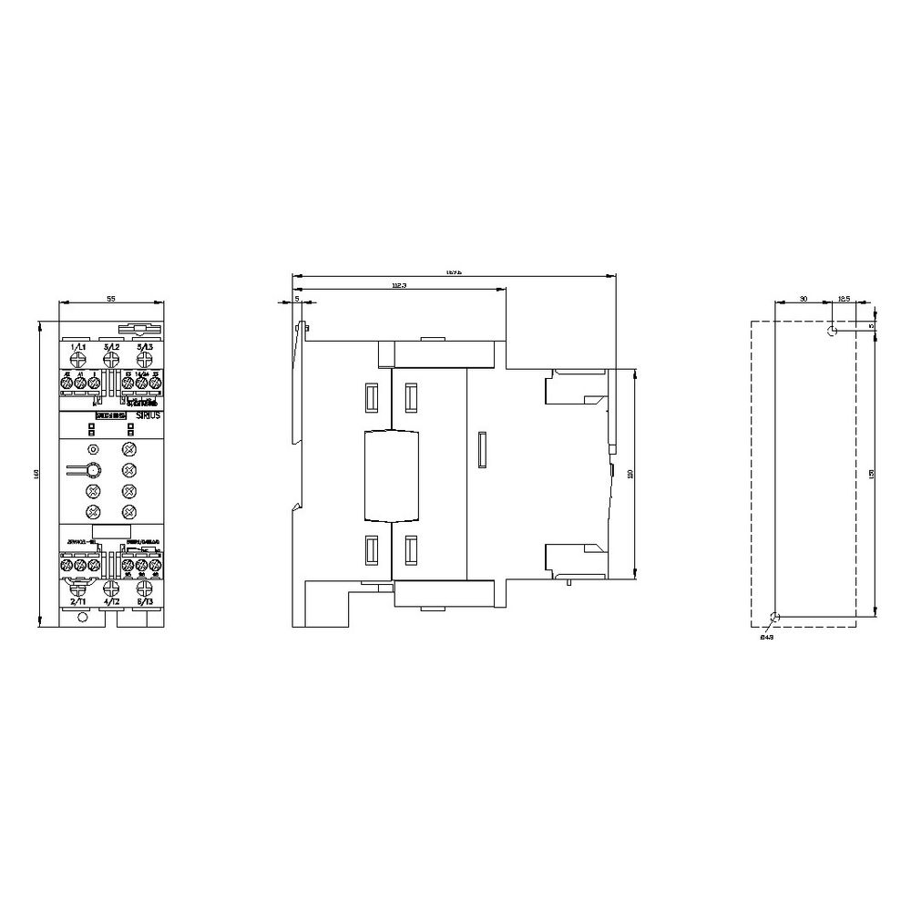 Siemens Sanftstarter SIRIUS 3RW4036-1BB14 S2 45A 22kW 200-480V 110-230VAC/DC Schr... SIEMENS-3RW40361BB14 4011209691841 (Abb. 7)