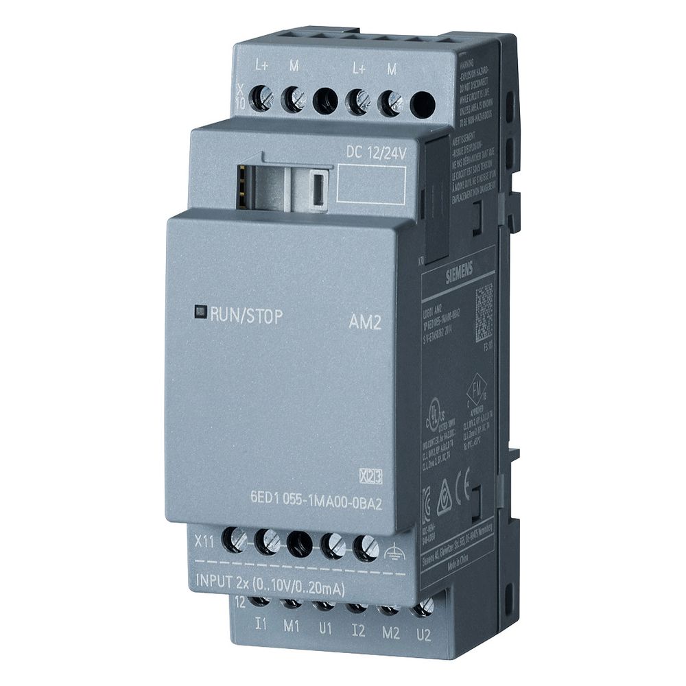 Siemens LOGO! AM2 Erweiterungsmodul 12/24V 2 Analogeingänge 90x35,5x58mm 6ED1... SIEMENS-6ED10551MA000BA2 4034106029517 (Abb. 4)