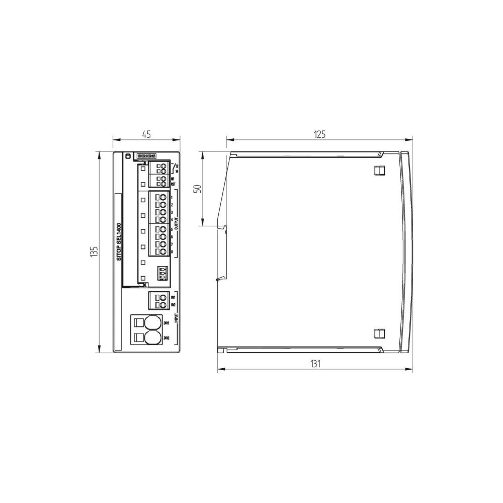 Siemens Selektivitätsmodul SITOP SEL1400 24V DC 1A 135x45x125mm 6EP44377EB003... SIEMENS-6EP44377EB003DX0 4025515155430 (Abb. 3)