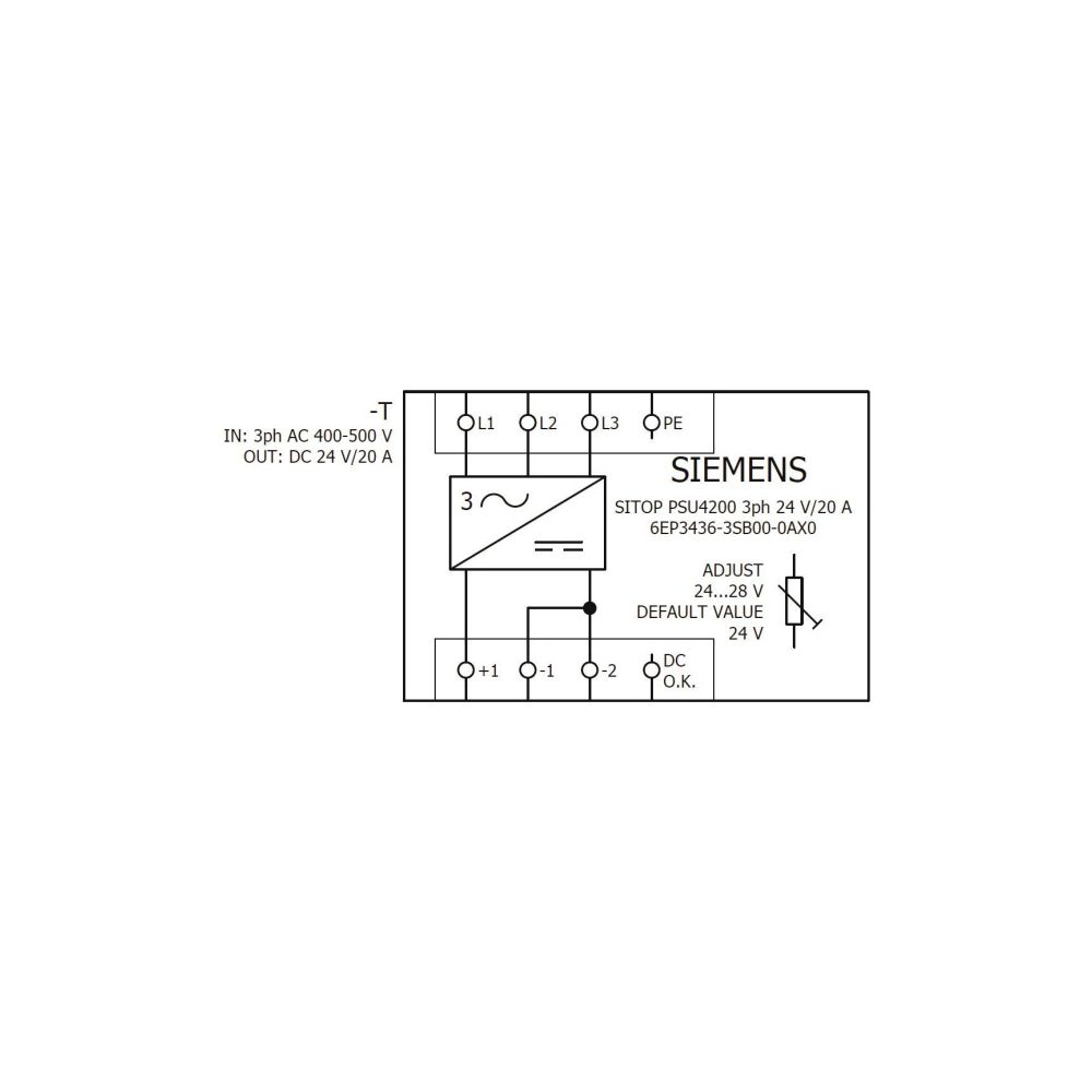 Siemens SITOP PSU4200 Stromversorgung 24V 20A 480W 3phasig IP20 95x135x150mm ... SIEMENS-6EP34363SB000AX0 4025515156260 (Abb. 7)