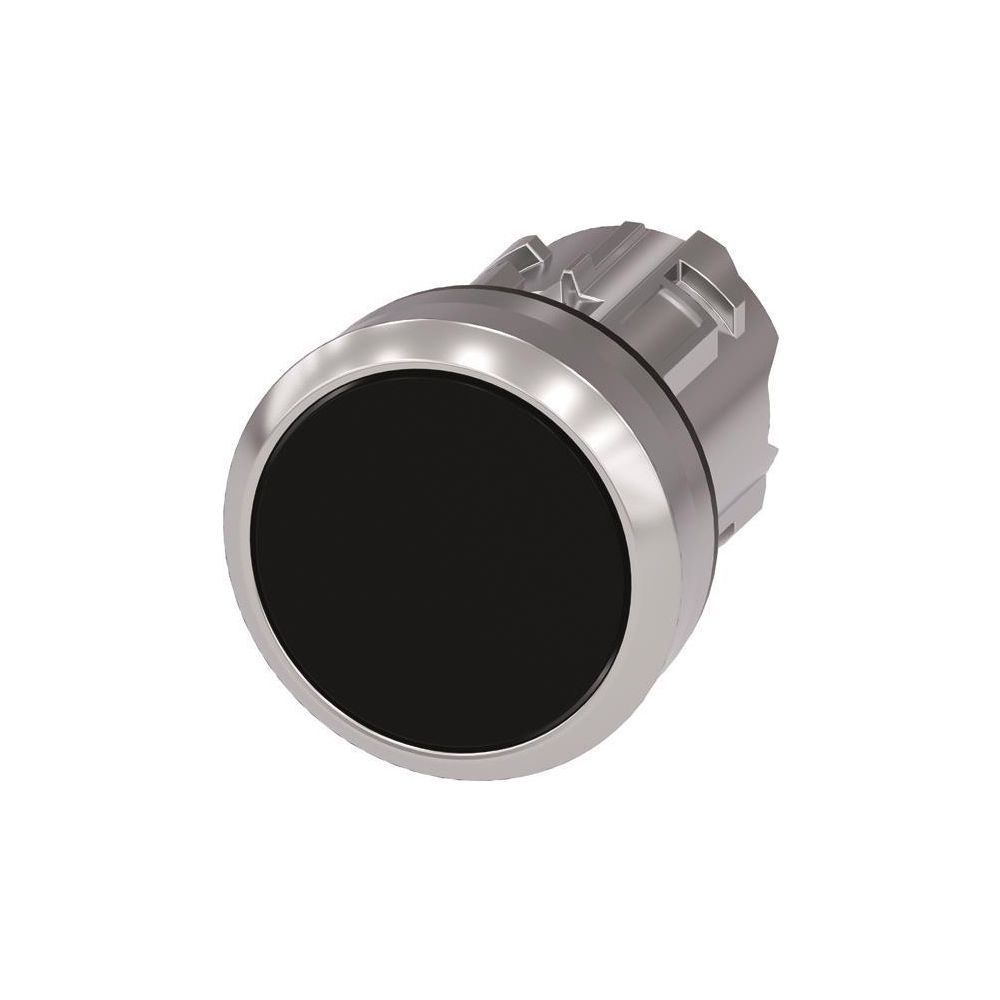 Siemens Drucktaster flach rund 22,3mm schwarz Metall-Frontring tastend 3SU105... SIEMENS-3SU10500AB100AA0 4011209955219 (Abb. 2)