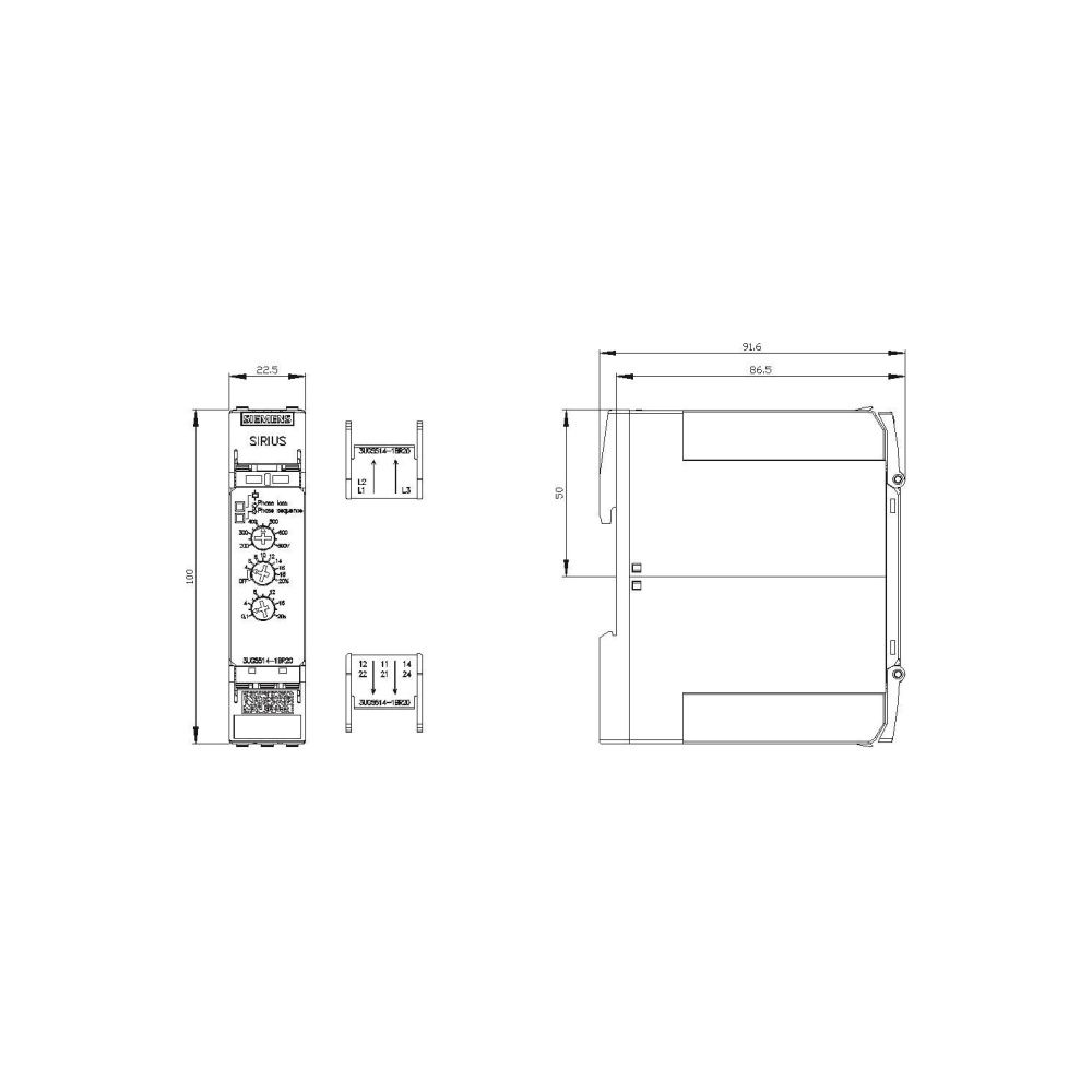 Siemens Netzüberwachungsrelais 3UG5514-1BR20 analog Phasenausfall Asymmetrie Unte... SIEMENS-3UG55141BR20 4047621099927 (Abb. 4)