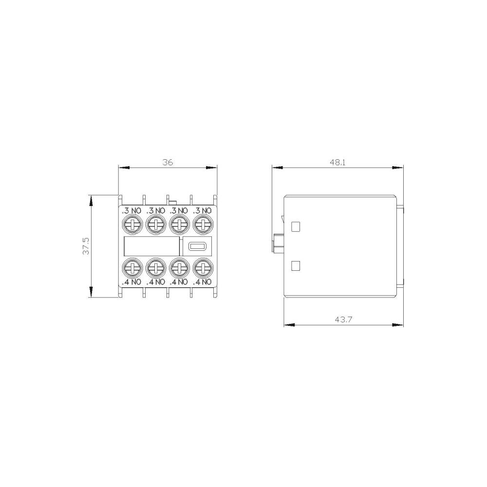 Siemens Hilfsschalterblock 3RH29111FA40 4S für Baugröße S00 bis S3 frontseitig Sc... SIEMENS-3RH29111FA40 4011209829398 (Abb. 2)