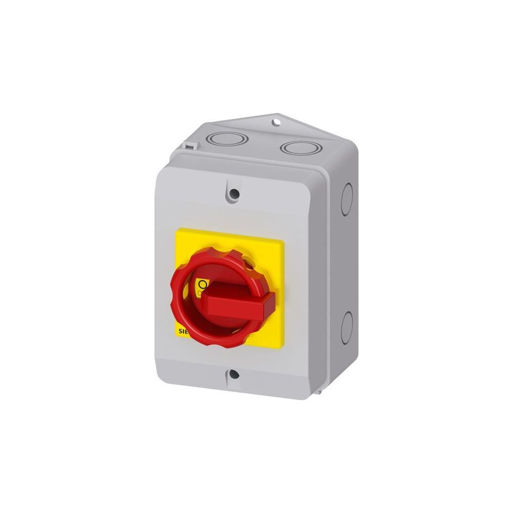 Siemens Not-Ausschalter 3-polig 32A 12kW IP65 Frontbefestigung Zentral 152x100x11... SIEMENS-3LD22640TB53 4011209524309 (Abb. 2)