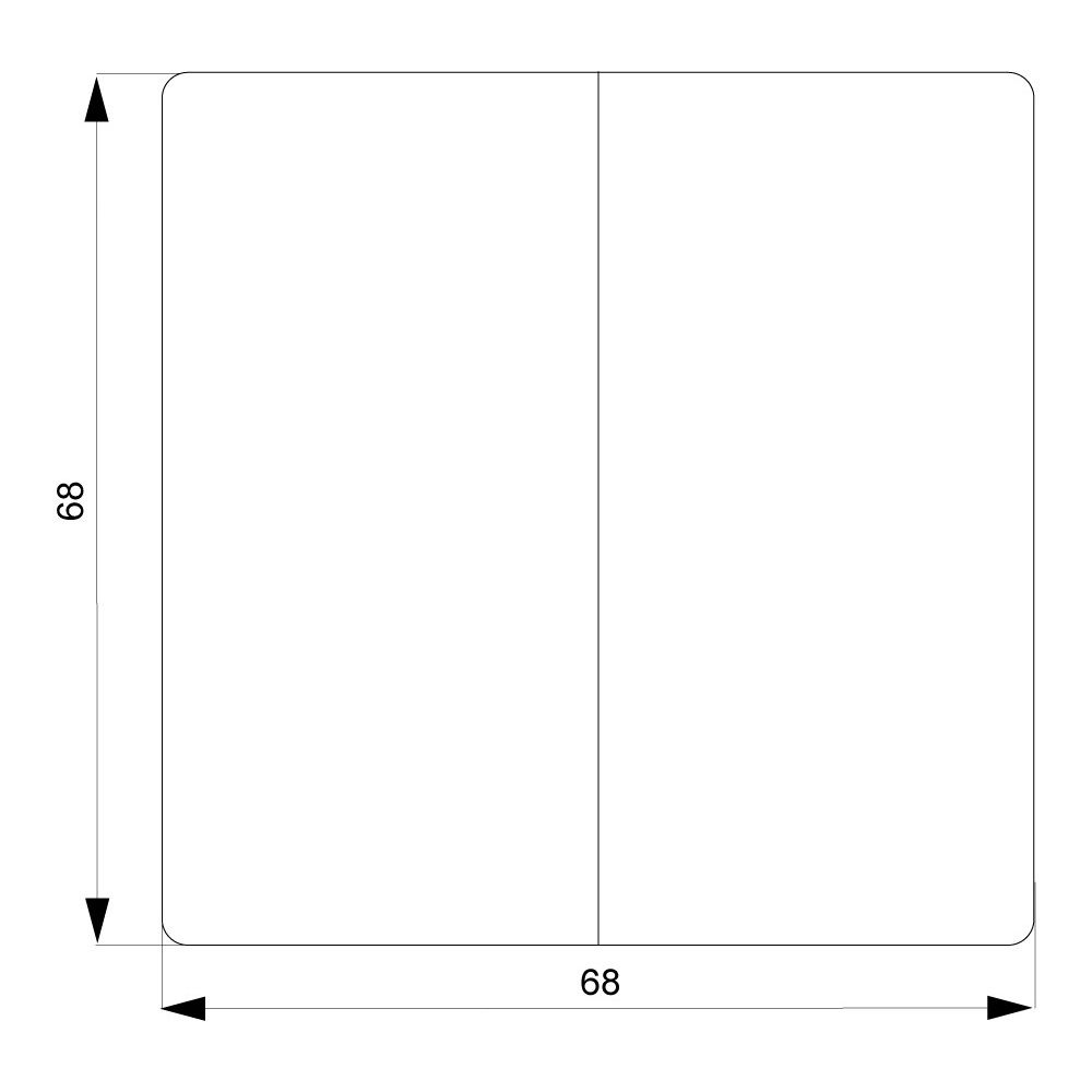 Siemens DELTA style Wippe zweiteilig für Serien- und Doppel-Wechselschalter 68x68mm Ti... SIEMENS-5TG7145 4001869219011 (Abb. 5)