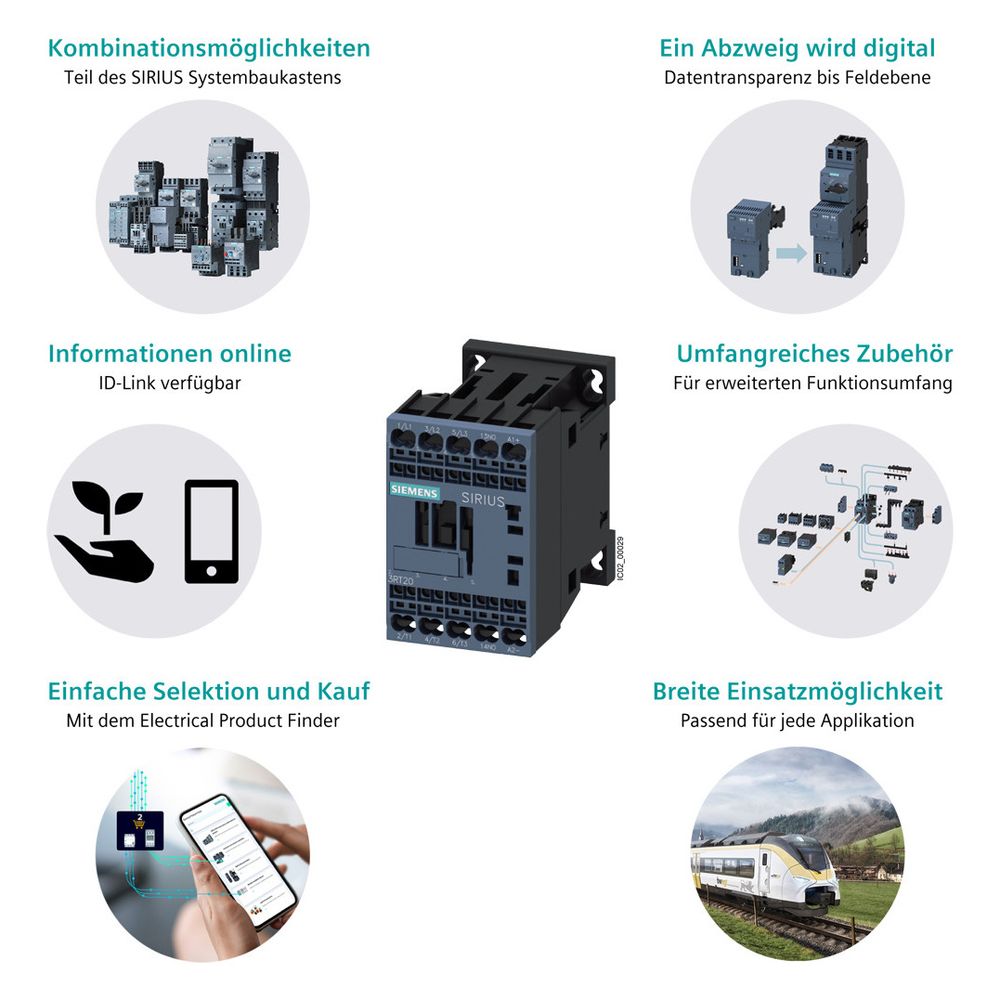 Siemens SIRIUS Koppelschütz 3RT2015-2KB41 3kW 24V DC 3-polig Federzuganschluss Ba... SIEMENS-3RT20152KB41 4011209847002 (Abb. 6)