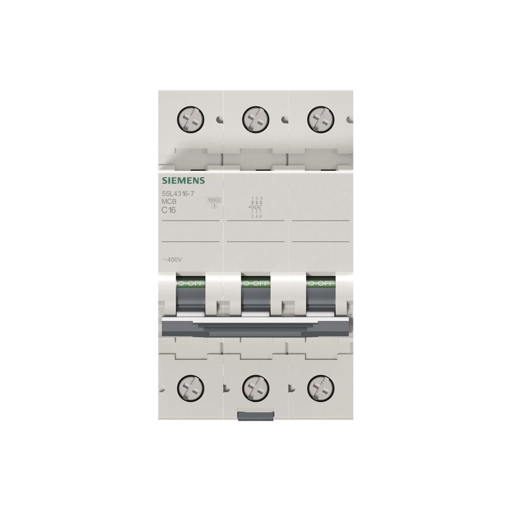 Siemens Leitungsschutzschalter 5SL4316-7 3-polig C16A 10kA 3TE 400V... SIEMENS-5SL43167 4001869440538 (Abb. 3)