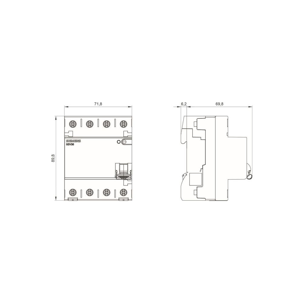Siemens FI-Schutzschalter Typ B+ 40A 30mA 4-polig 400V 5SV33444KK14... SIEMENS-5SV33444KK14 4001869549156 (Abb. 5)