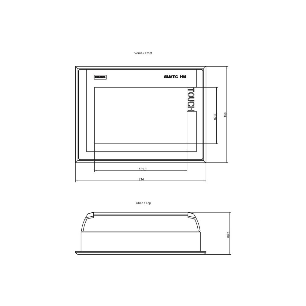 Siemens SIMATIC HMI TP700 Comfort Panel 7" TFT 800x480px IP66K 19,2-28,8V DC ... SIEMENS-6AV21448GC100AA0 4047623403661 (Abb. 2)