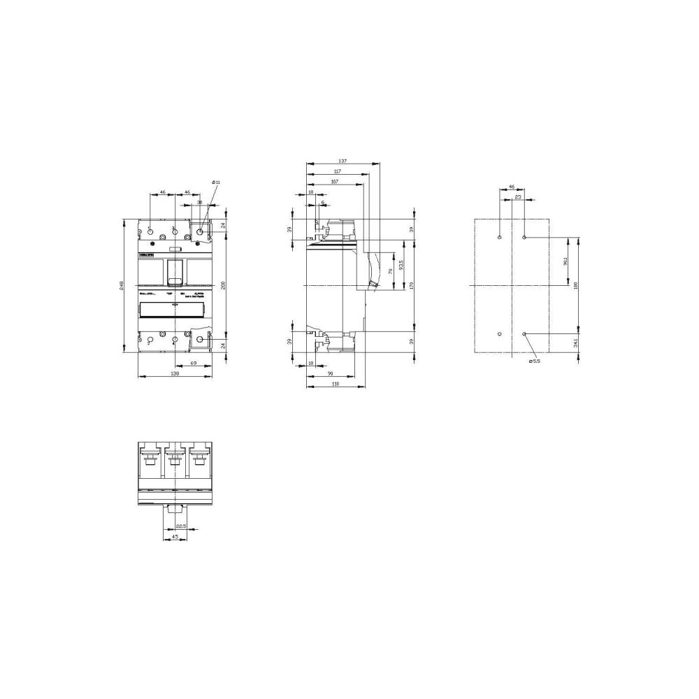 Siemens 3VA1450-4EF32-0AA0 Kompaktleistungsschalter 3-polig 500A 36kA IP40 Sc... SIEMENS-3VA14504EF320AA0 4042948809624 (Abb. 4)