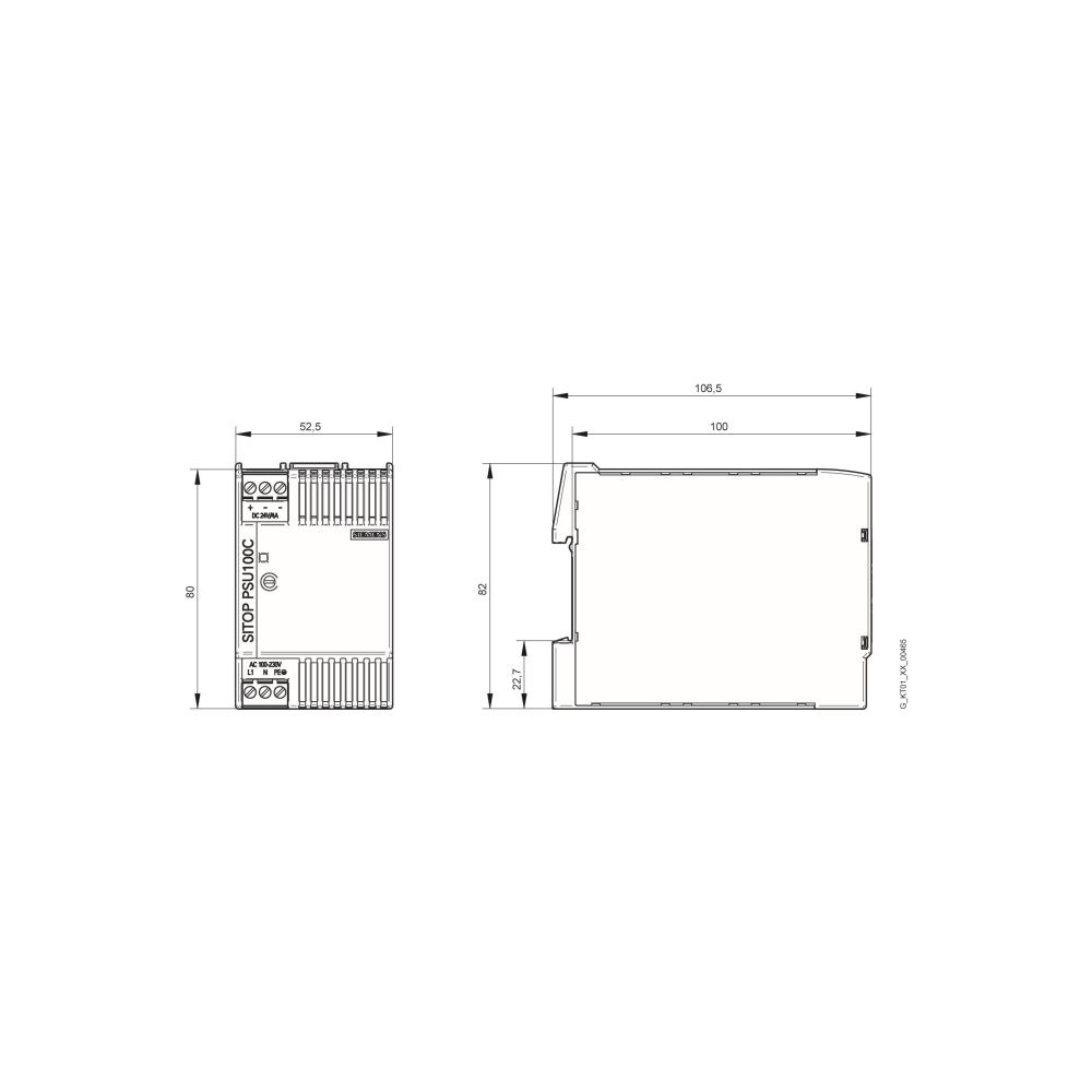 Siemens SITOP compact PSU100C Stromversorgung 24V 4A 96W IP20 52,5x80x100mm 6EP13... SIEMENS-6EP13325BA10 4025515152620 (Abb. 3)