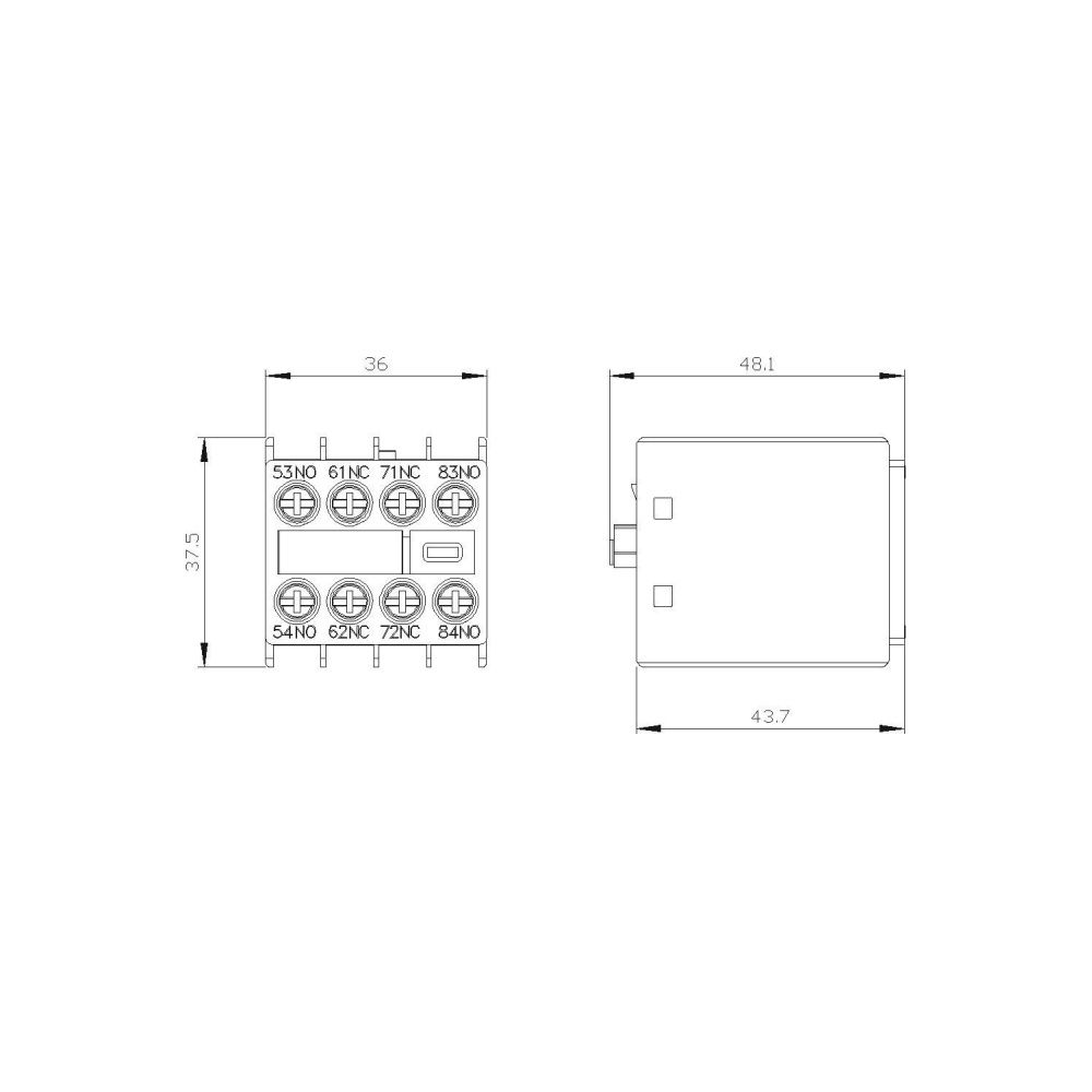 Siemens Hilfsschalterblock 3RH2911-1GA22 2S+2Ö frontseitig Schraubanschluss Baugr... SIEMENS-3RH29111GA22 4011209829244 (Abb. 3)