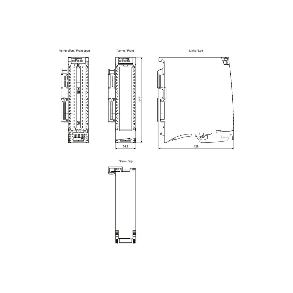 Siemens SIMATIC S7-1500 Digitalausgabemodul DQ 32xDC 24V 0,5A HF 32 Kanäle 14... SIEMENS-6ES75221BL010AB0 4047623405924 (Abb. 2)