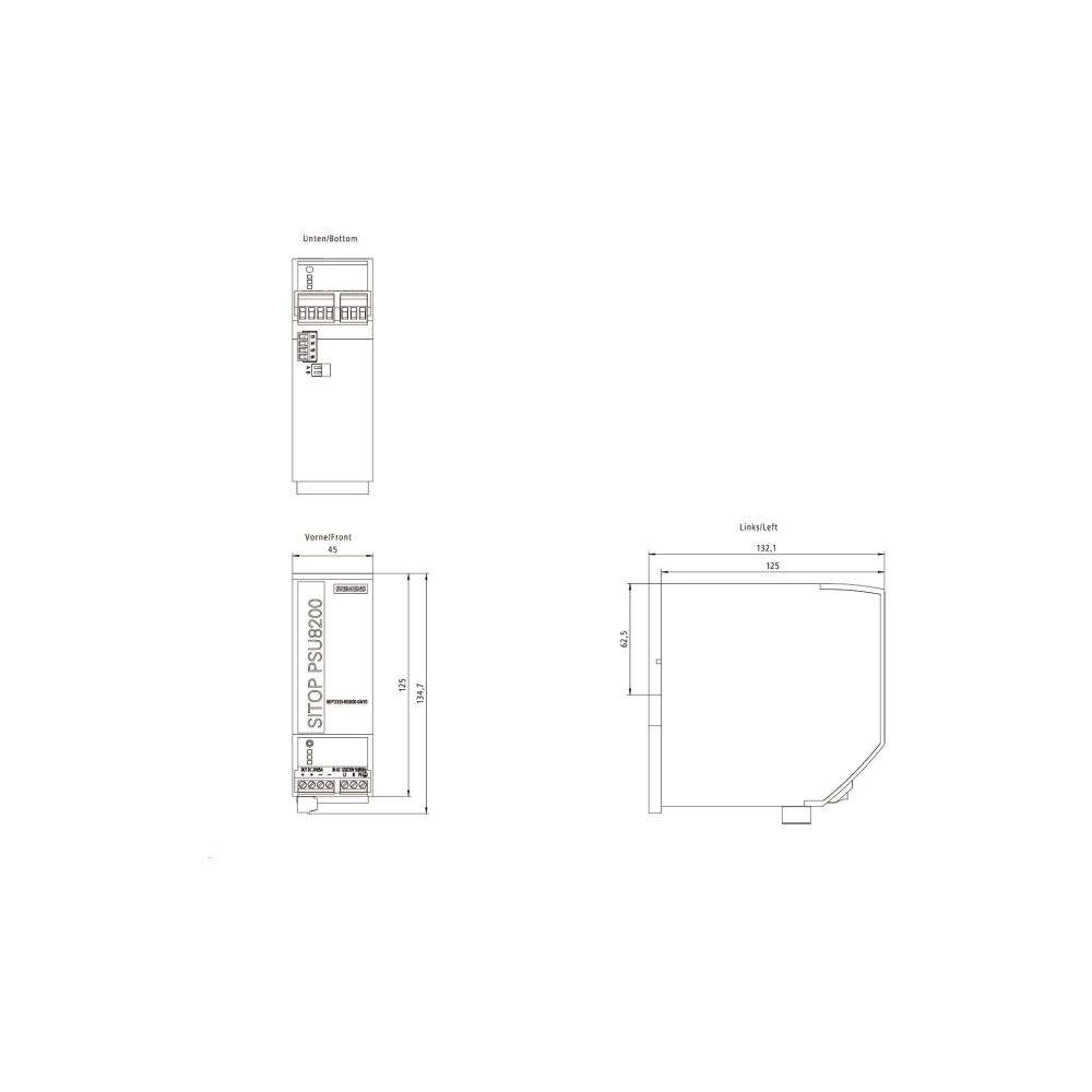 Siemens SITOP PSU8200 Netzteil 24V 5A 120W geregelt Schraubanschluss 125x45x1... SIEMENS-6EP33338SB000AY0 4025515154358 (Abb. 3)