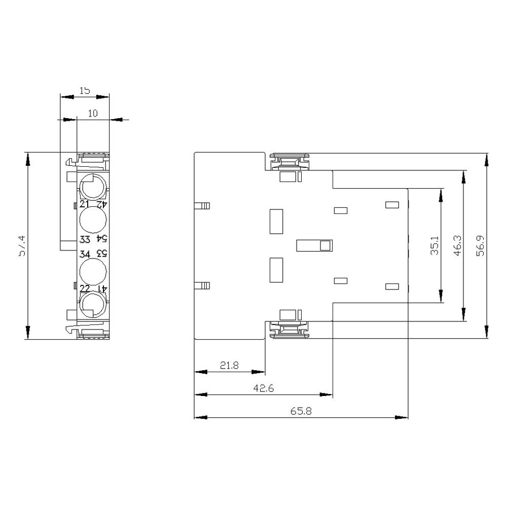 Siemens Hilfsschalterblock 3RH2911-1DA11 1S+1Ö Baugröße S00 seitlich Schraubansch... SIEMENS-3RH29111DA11 4011209787094 (Abb. 6)