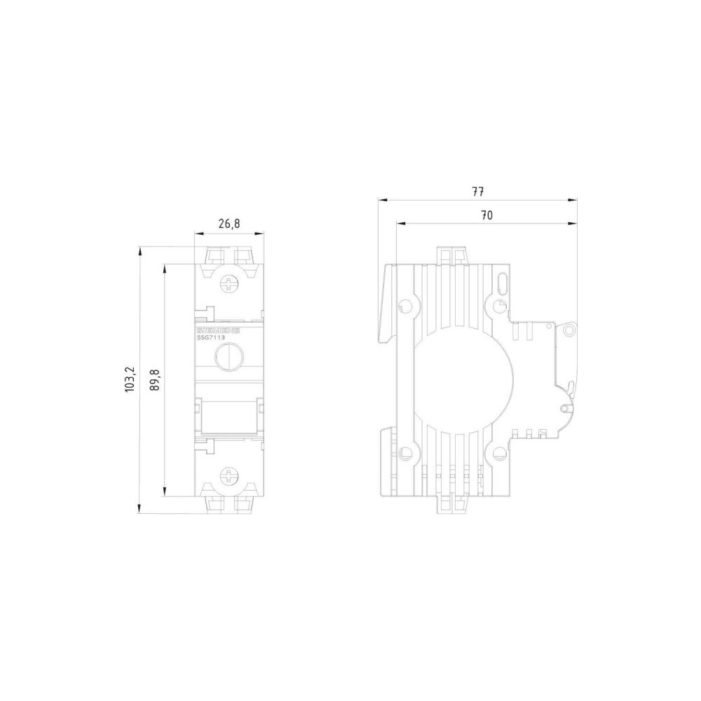 Siemens MINIZED Lasttrennschalter D02 63A 230V 1-polig 1,5 TE für NEOZED Sicherungsein... SIEMENS-5SG7113 4001869319230 (Abb. 2)