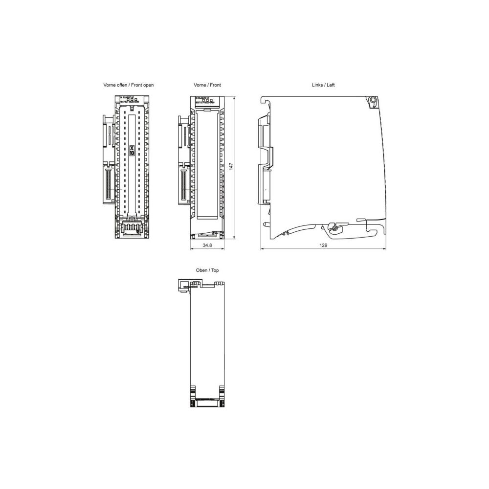 Siemens SIMATIC S7-1500 Digitaleingabemodul DI 32x24VDC 32 Kanäle 147x35x129m... SIEMENS-6ES75211BL000AB0 4025515080015 (Abb. 2)
