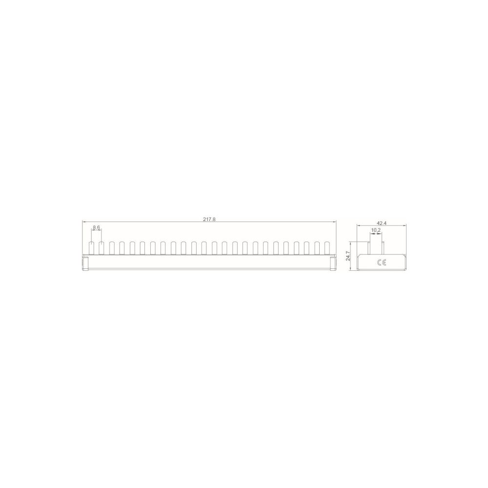 Siemens Stiftsammelschiene 10mm2 3p/N für 12x AFDD-LS 12TE 218mm 5ST3673-0... SIEMENS-5ST36730 4001869566580 (Abb. 3)
