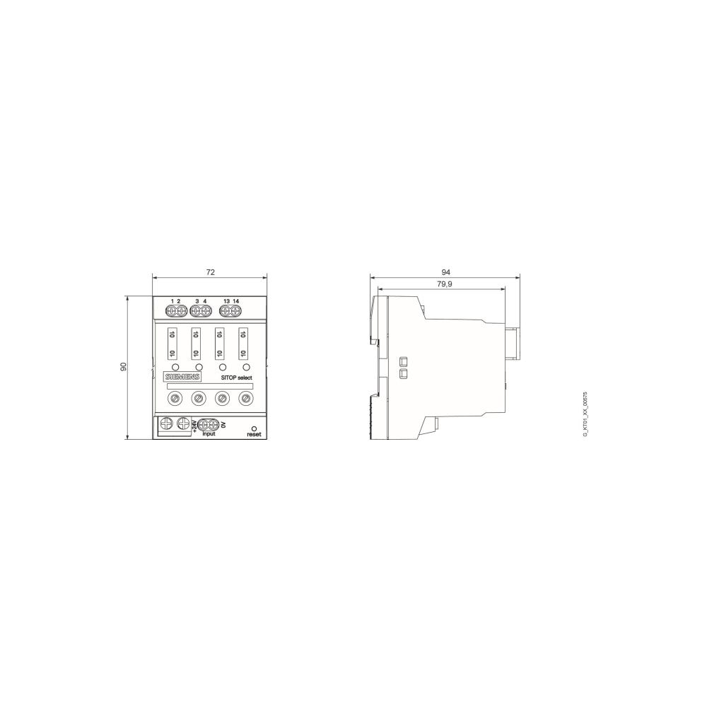 Siemens SITOP SELECT Diagnosemodul 4-fach 24V DC 10A Schraubanschluss 72x90x90mm ... SIEMENS-6EP19612BA00 4025515150640 (Abb. 2)