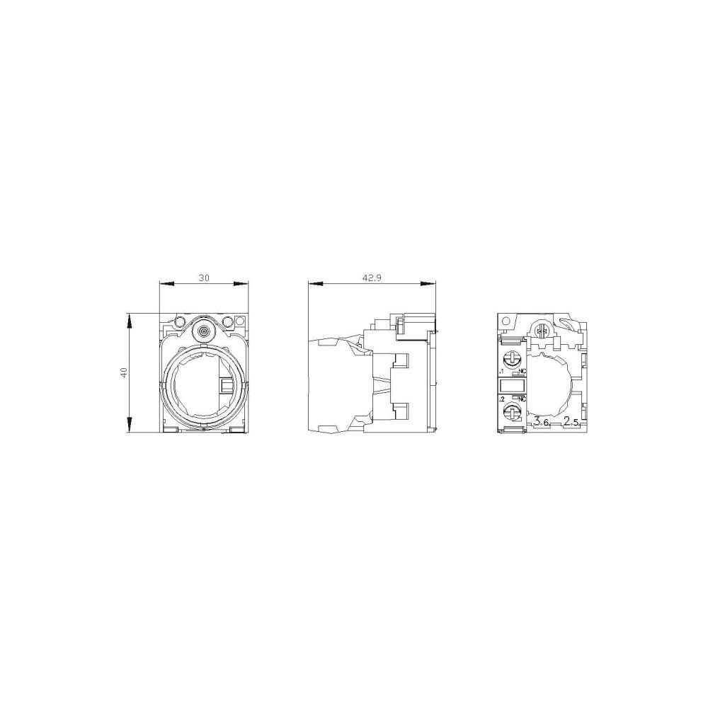 Siemens Halter für 3 Module Metall 3SU1550-1AA10-1CA0... SIEMENS-3SU15501AA101CA0 4011209963610 (Abb. 2)