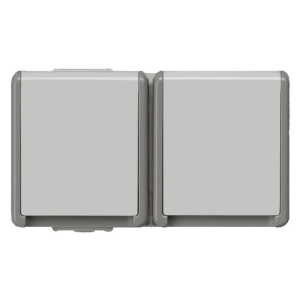 Siemens DELTA Flächenprogramm 2fach Schutzkontaktsteckdose mit Klappdeckel IP44 16A 25... SIEMENS-5UB4722 4001869052052 (Abb. 2)