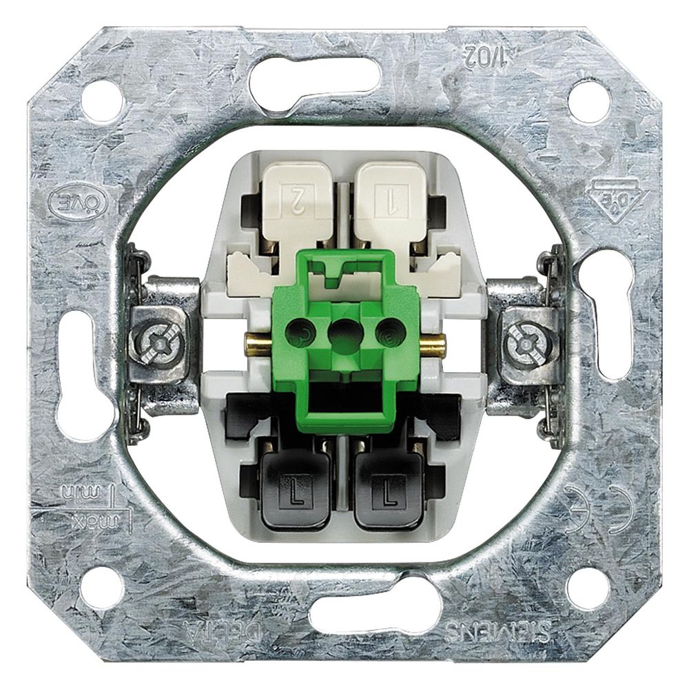 Siemens DELTA Kreuzschalter Basiselement 10A 250V Unterputz beleuchtet 70x70x32mm 5TA2... SIEMENS-5TA2117 4001869038025 (Abb. 2)