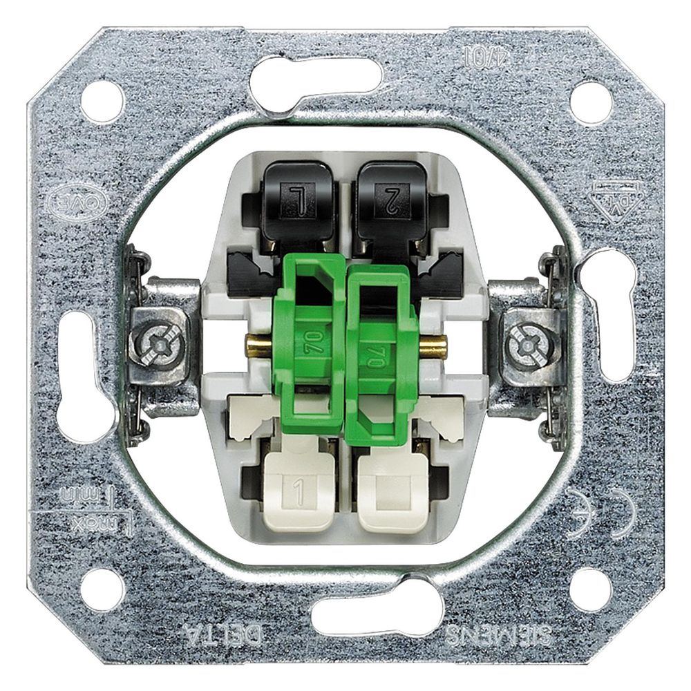 Siemens DELTA Serienschalter 10A 250V Unterputz 70x70x32mm 5TA2155... SIEMENS-5TA2155 4001869038155 (Abb. 2)