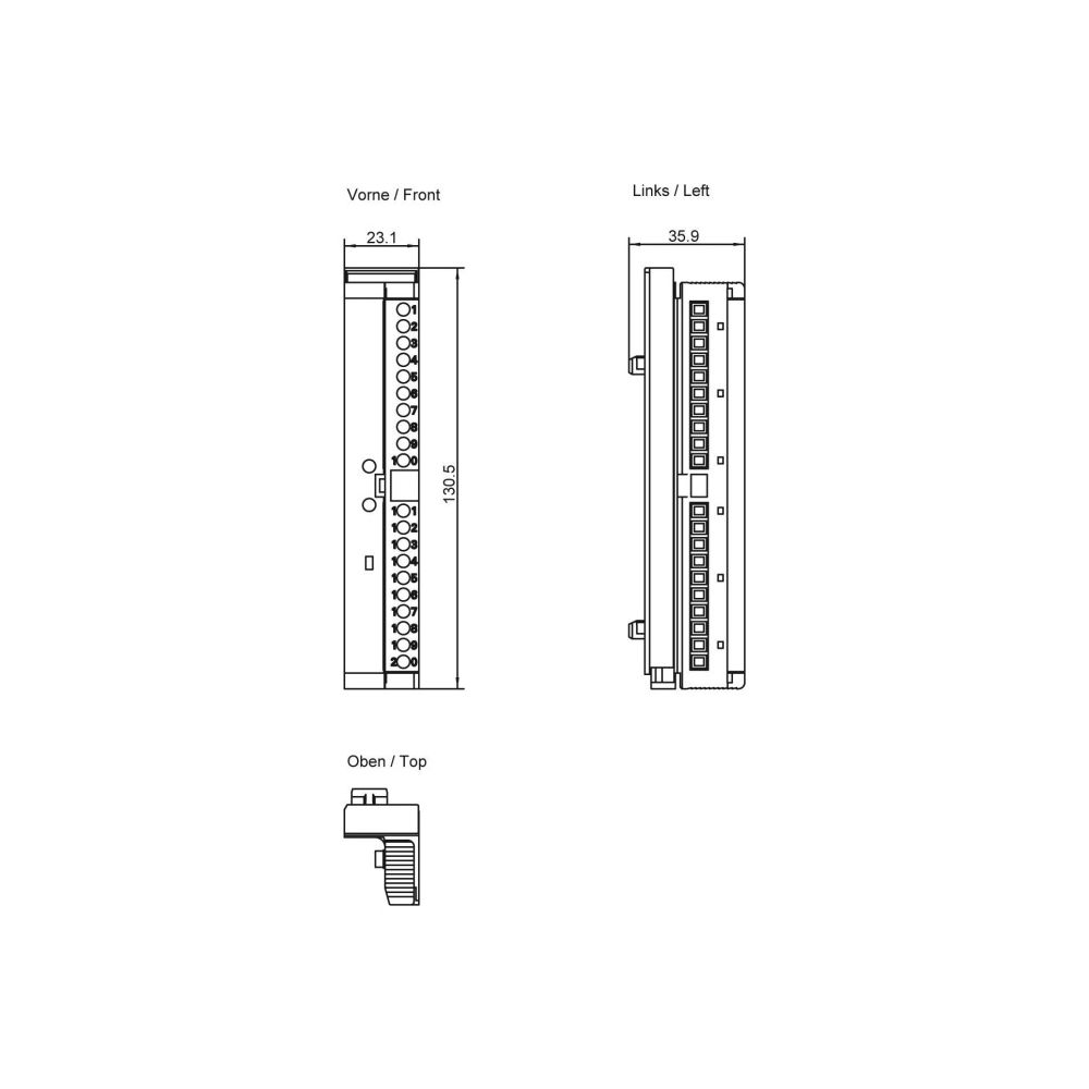 Siemens Frontstecker 20-polig mit Schraubkontakt für Signalbaugruppen 6ES7392... SIEMENS-6ES73921AJ000AA0 4025515061960 (Abb. 2)