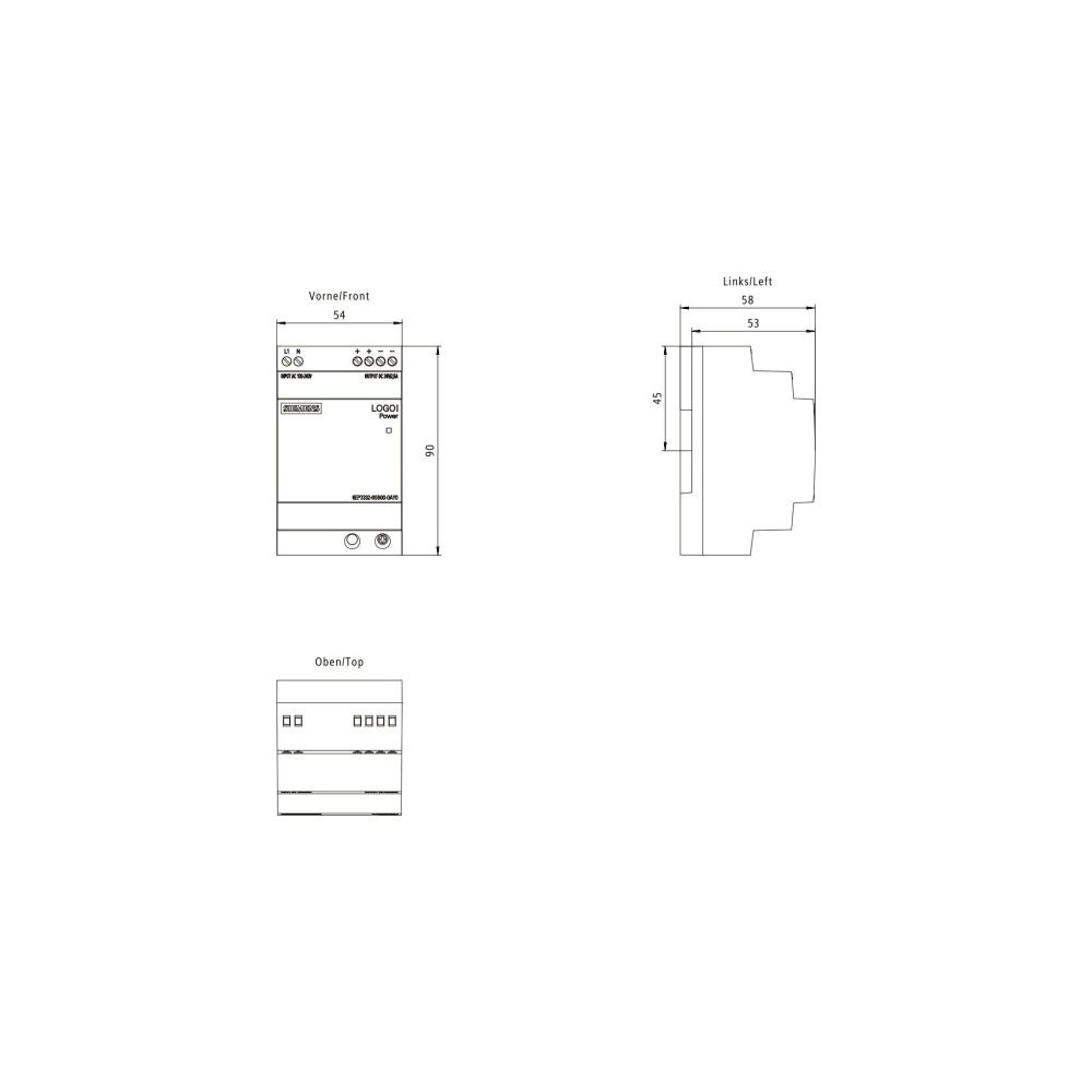 Siemens LOGO!Power Stromversorgung 24V 2,5A 60W IP20 90x54x53mm 6EP33326SB000... SIEMENS-6EP33326SB000AY0 4025515154853 (Abb. 5)