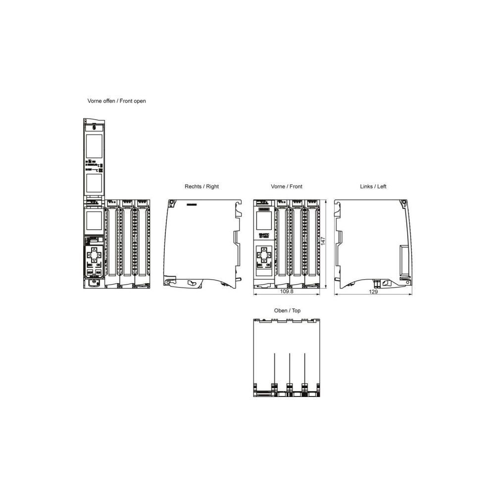 Siemens SIMATIC S7-1500 CPU 1512C-1 PN Kompakt-CPU 32DI/32DO/5AI/2AO 110x147x... SIEMENS-6ES75121CK010AB0 4047623408642 (Abb. 3)
