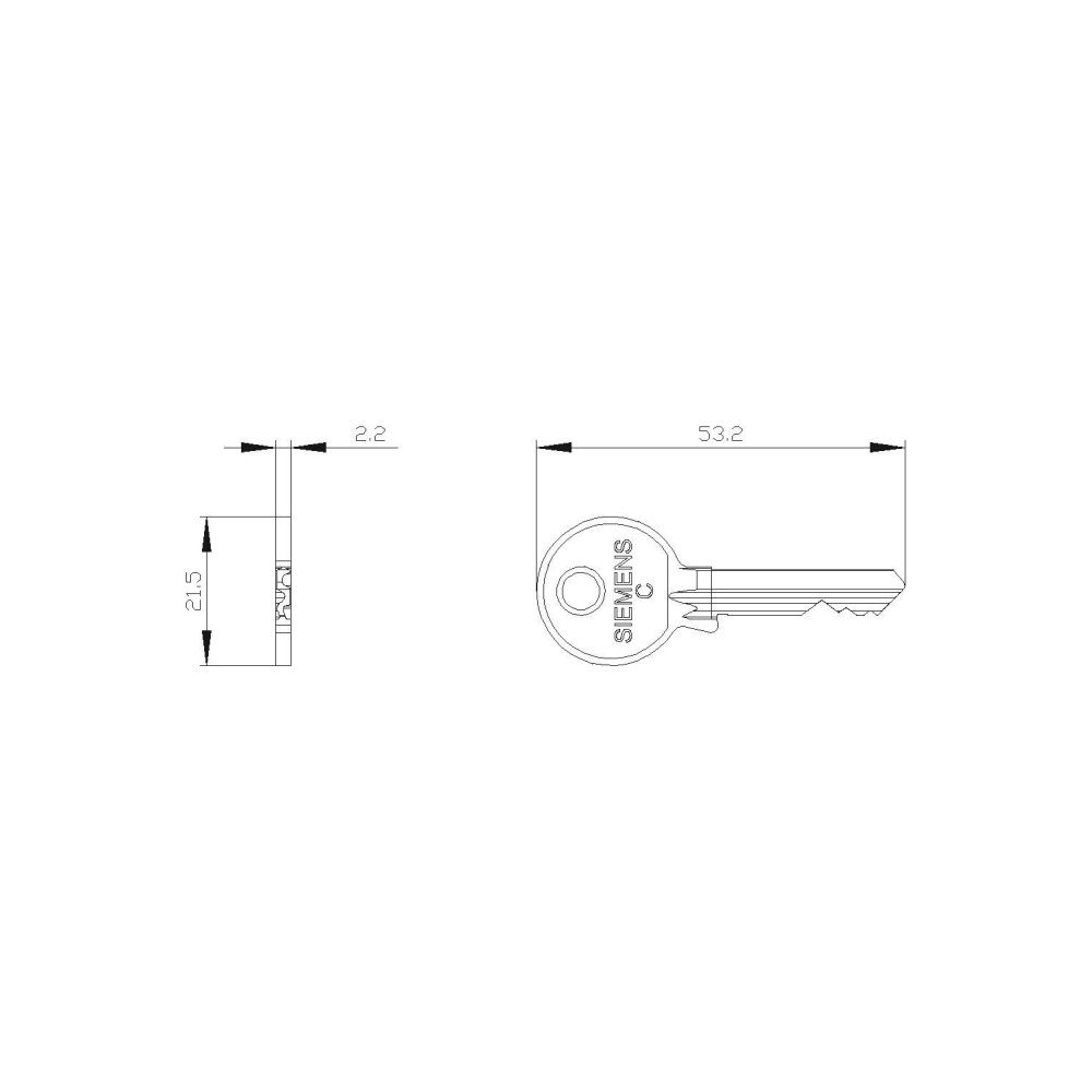 Siemens SIRIUS ACT Schlüssel S-10-CG für Schlüsselschalter 3SU19500FP800AA0... SIEMENS-3SU19500FP800AA0 4011209966024 (Abb. 2)