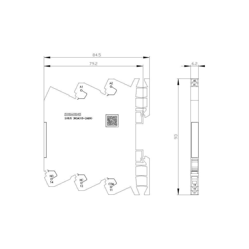 Siemens Ausgangskoppler 3RQ4018-2AB00, 1 Wechsler, LED-Anzeige, 110V AC/DC, 6,2x9... SIEMENS-3RQ40182AB00 4047621118475 (Abb. 2)