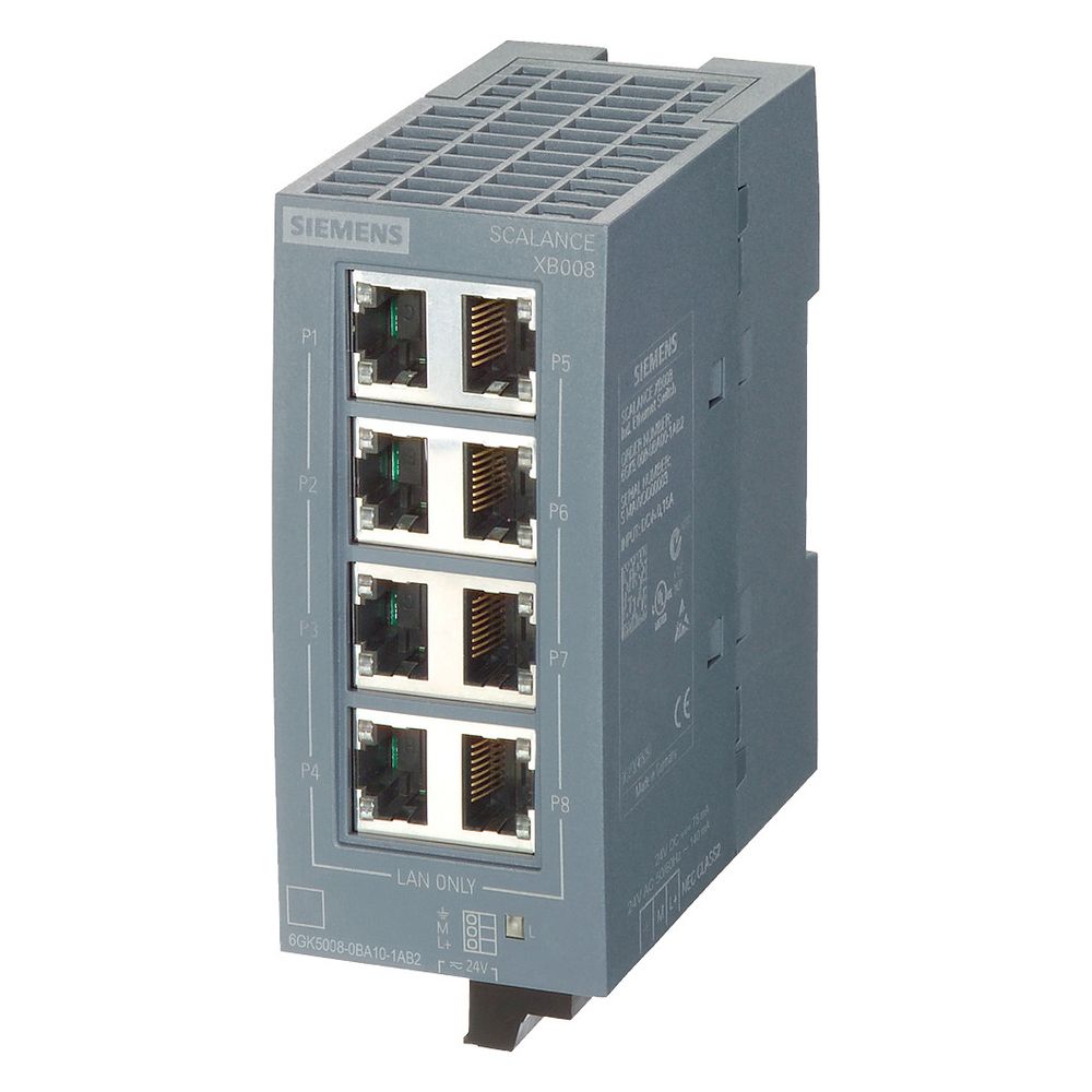 Siemens SCALANCE XB008 Industrial Ethernet Switch unmanaged 8x RJ45 100x45x87... SIEMENS-6GK50080BA101AB2 4047622598368 (Abb. 4)