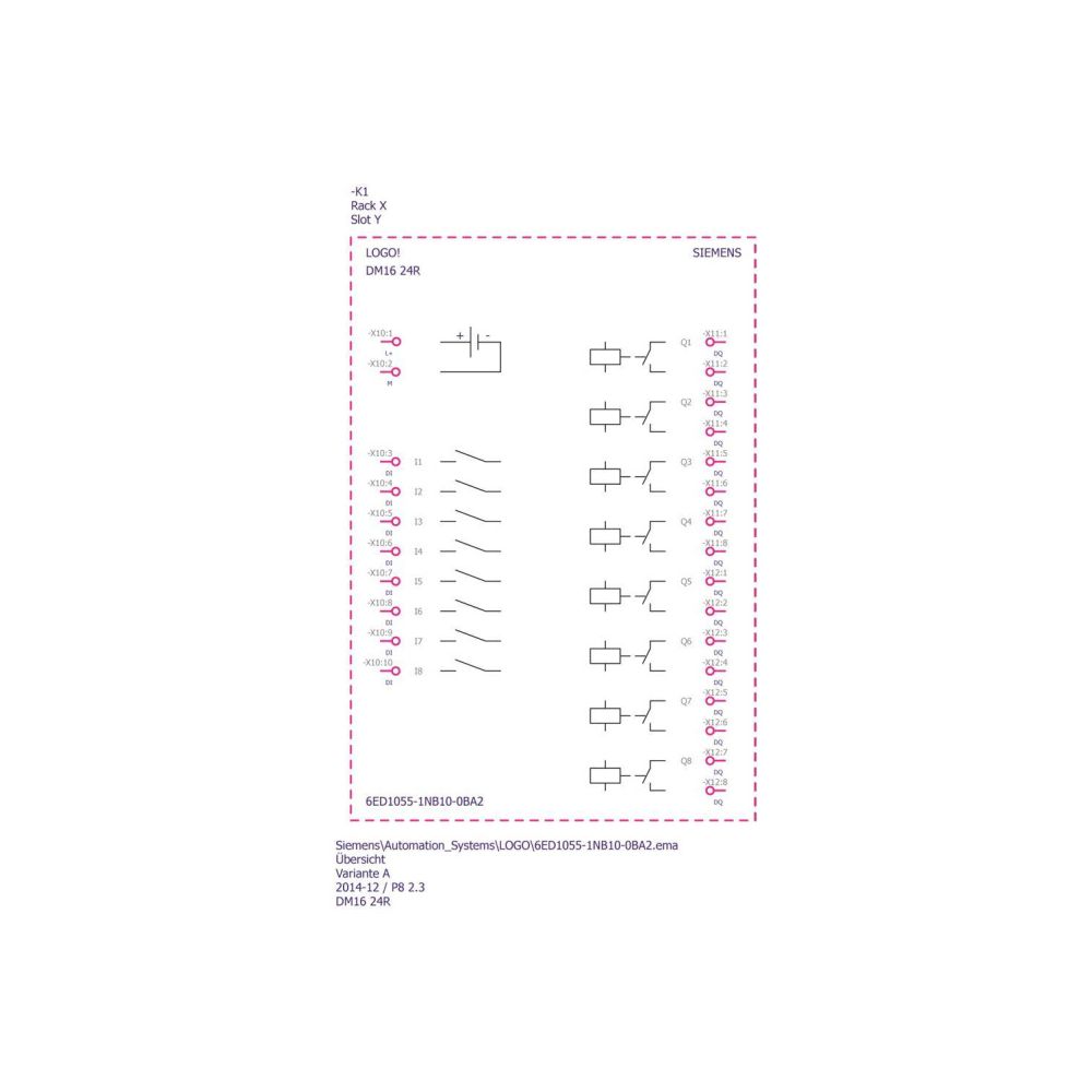 Siemens LOGO! DM16 24R Erweiterungsmodul 8DE/8DA Relais 5A 90x71,5x58mm 6ED10... SIEMENS-6ED10551NB100BA2 4034106029500 (Abb. 3)