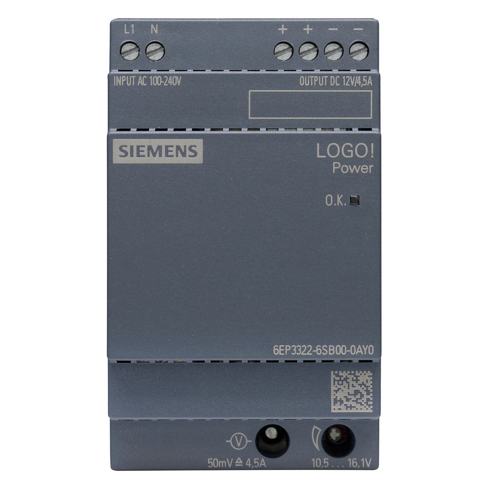 Siemens LOGO!Power Stromversorgung 12V 4,5A 54W IP20 Tragschienenmontage 6EP3... SIEMENS-6EP33226SB000AY0 4025515154815 (Abb. 8)