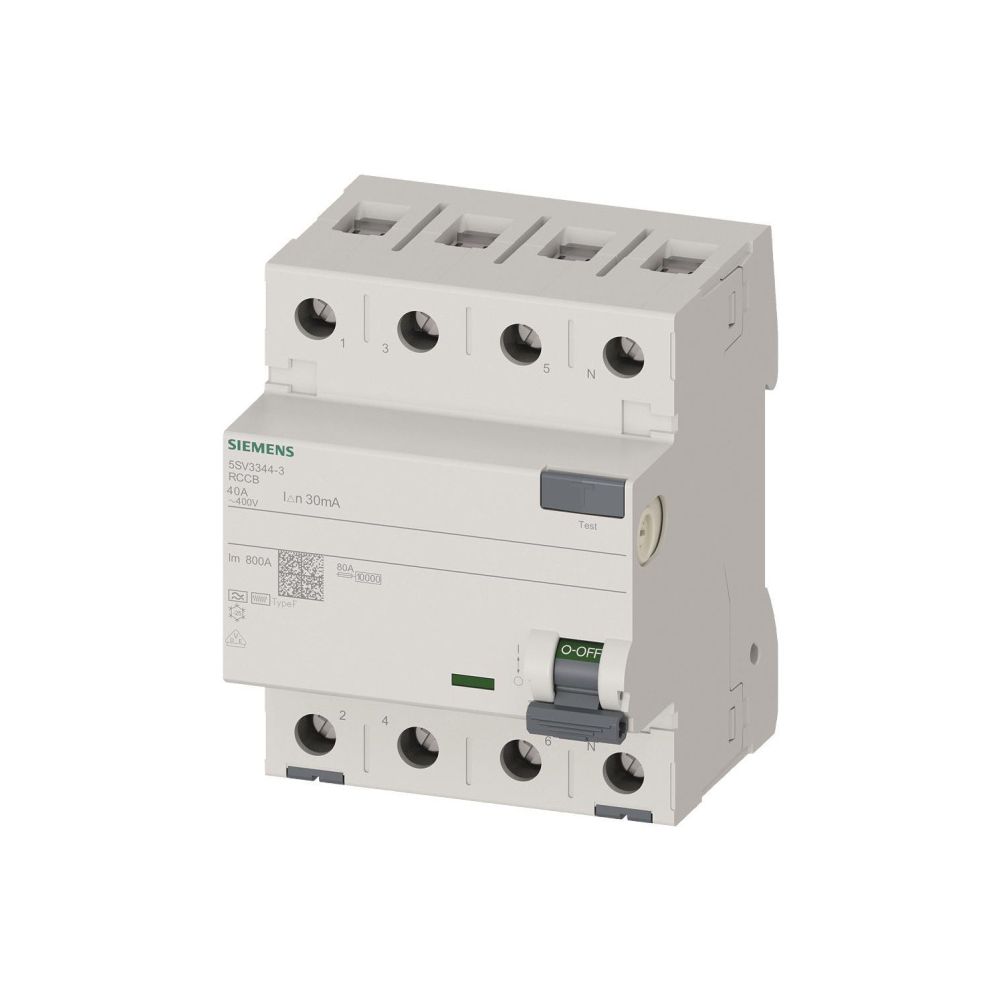 Siemens FI-Schutzschalter Siemens, 4-polig, Typ F, 40A, 30mA, 5SV3344-3... SIEMENS-5SV33443 4001869484464 (Abb. 2)