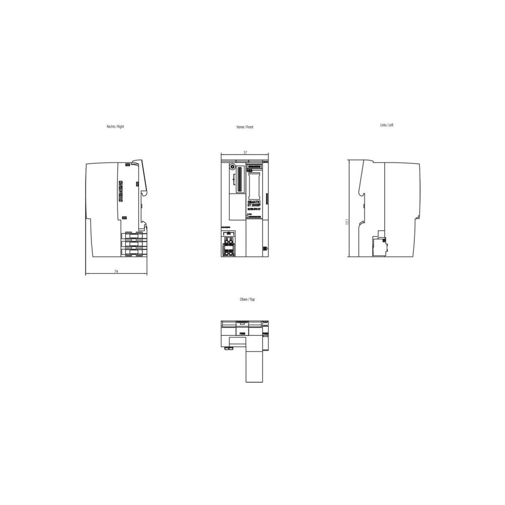 Siemens SIMATIC ET 200SP IM 155-6PN Standard Interface-Modul 117x50x74mm IP20... SIEMENS-6ES71556AU010BN0 4047623408147 (Abb. 2)